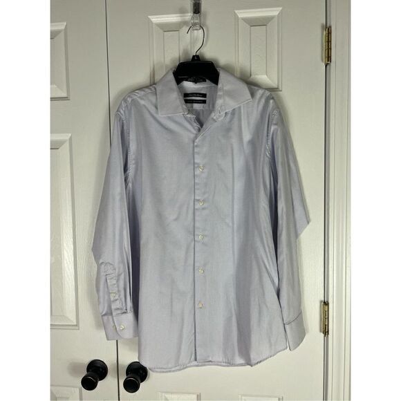 Saks Fifth Avenue Mens Slim Fit Button Down Shirt 18 1/2 34/35 - Picture 1 of 3